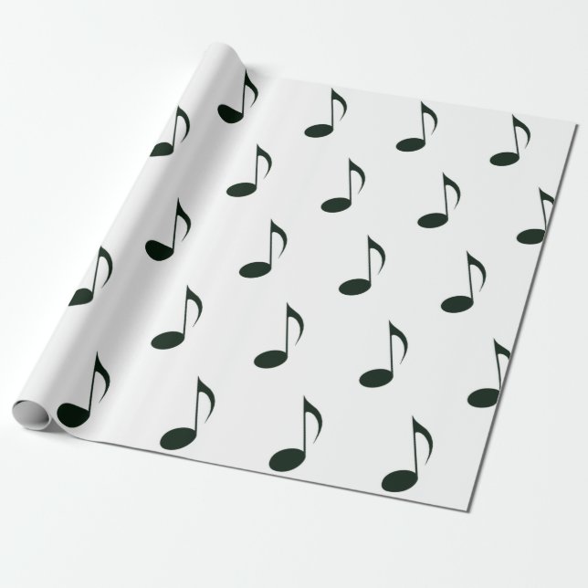 Papel De Regalo Patrón de notas de música (Desenrollado)