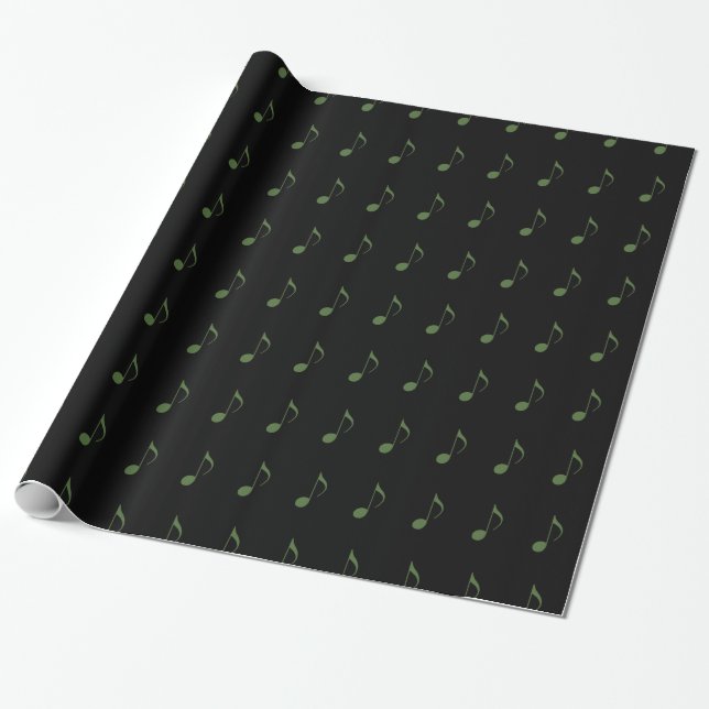 Papel De Regalo Patrón de notas musicales (Desenrollado)