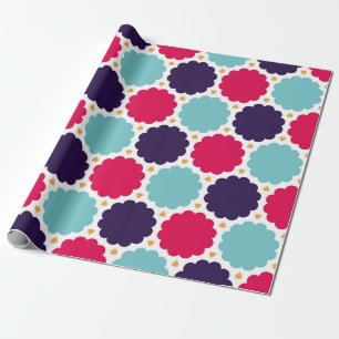 Papel De Regalo  patrón de nube de geometría moderna y colorida, 