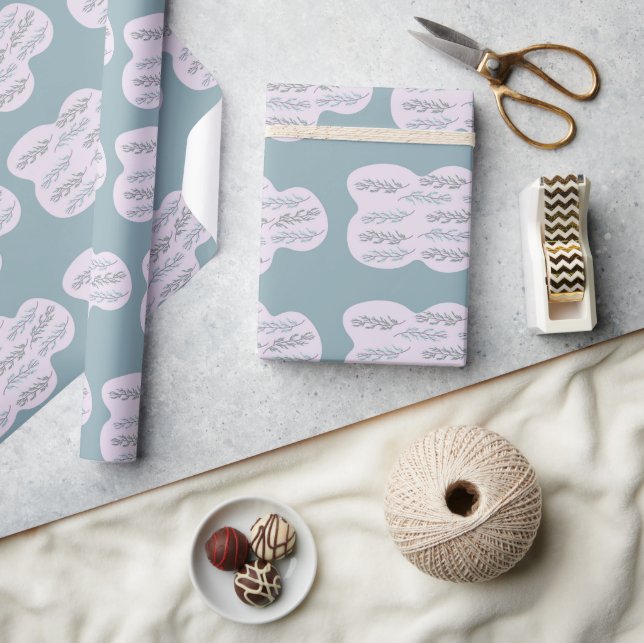 Papel De Regalo patrón de nube y rama (Artesanía)