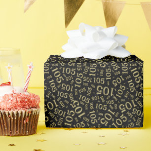 Papel De Regalo Patrón de número aleatorio en blanco y negro para
