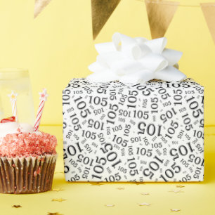 Papel De Regalo Patrón de número aleatorio en blanco y negro para 