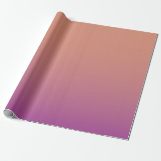 Papel De Regalo Patrón de ómbre naranja a púrpura