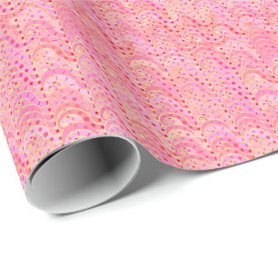 Papel De Regalo Patrón de onda abstracto - tonos de rosa suave