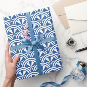 Papel De Regalo Patrón de ondas costeras - El Lotus blanco