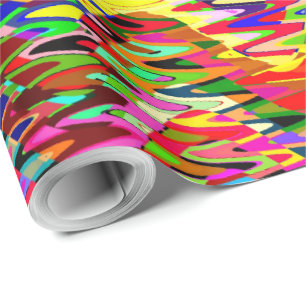 Papel De Regalo Patrón de ondas mosaicas coloridas #4