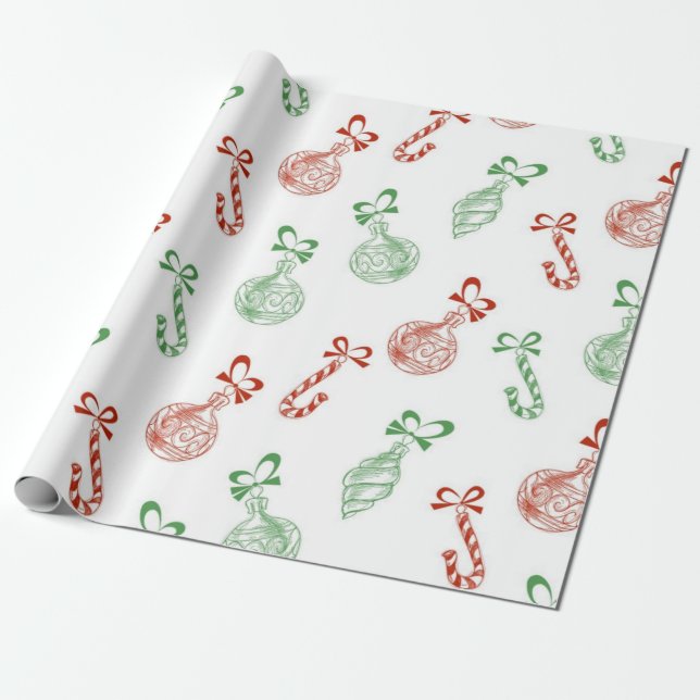 Papel De Regalo Patrón de ornamento (Desenrollado)
