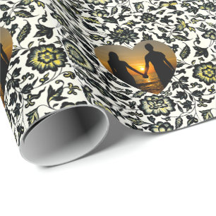 Papel De Regalo Patrón de ornamento floral victoriano