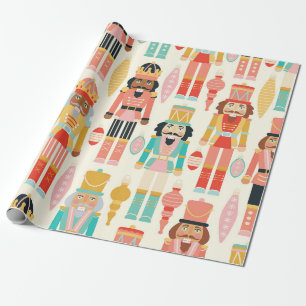 Papel De Regalo Patrón de ornamentos y soldados desnudos