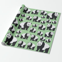 Papel De Regalo Patrón De Oso De Panda Cuta