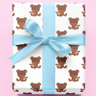 Papel De Regalo Patrón de oso de peluche para bebés