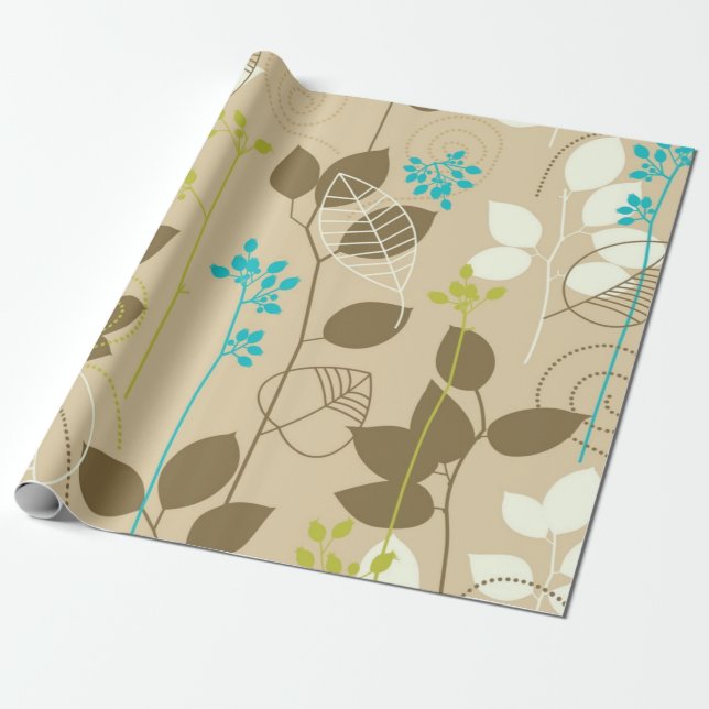 Papel De Regalo Patrón de otoño (Desenrollado)