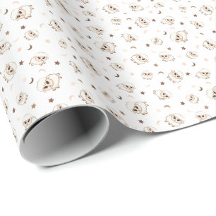 Papel De Regalo Patrón de ovejas Pastel