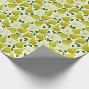 Papel De Regalo Patrón de páginas verdes