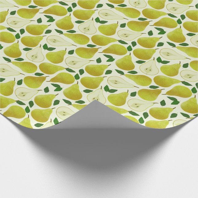 Papel De Regalo Patrón de páginas verdes (Esquina)