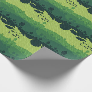 Papel De Regalo Patrón de paisaje de píxeles