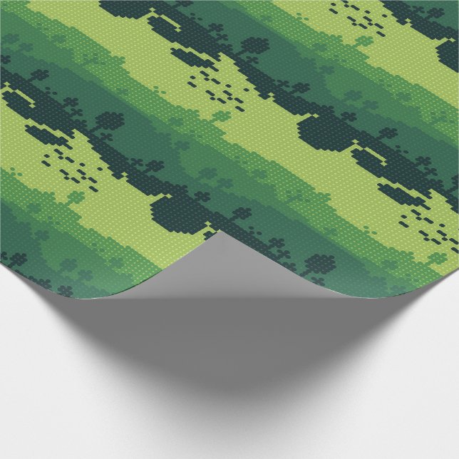 Papel De Regalo Patrón de paisaje de píxeles (Esquina)