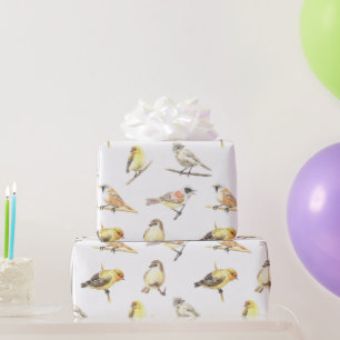 Papel De Regalo Patrón de pájaros carboneros