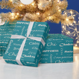 Papel De Regalo Patrón de Palabras de Mindfulness