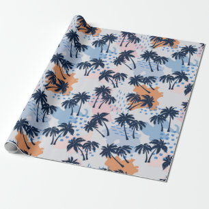 Papel De Regalo Patrón de palmeras de verano sin soldadura,palmera