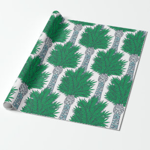 Papel De Regalo Patrón de palmeras sin soldadura.