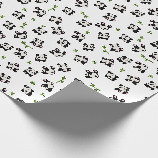 Papel De Regalo Patrón de Panda (Esquina)