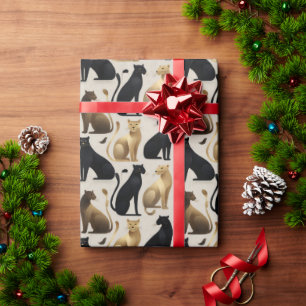Papel De Regalo Patrón de pantera sin costuras moderno de mediados