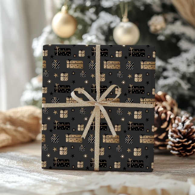 Papel De Regalo Patrón de paquetes de Navidades escandinavos de or (Subido por el creador)