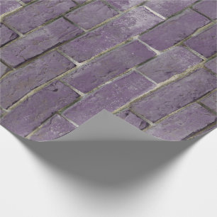 Papel De Regalo Patrón de pared de ladrillo morado suave