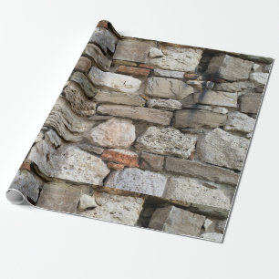 Papel De Regalo Patrón de pared de piedra de escombro