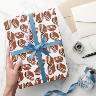 Papel De Regalo Patrón de pastel de café