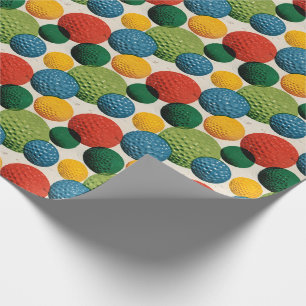 Papel De Regalo Patrón de Pelota de Golf Colorido