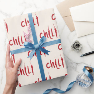 Papel De Regalo Patrón de Peppers para Chili Rojo