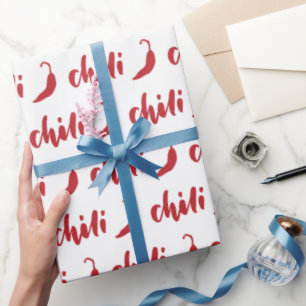 Papel De Regalo Patrón de Peppers para Chili Rojo
