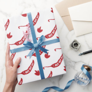 Papel De Regalo Patrón de Peppers para Chili Rojo