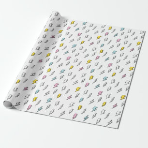 Papel De Regalo Patrón de pernos de luz de garganta