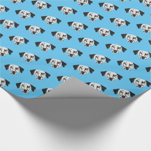 Papel De Regalo Patrón de perro dálmata con manchas negras lindo