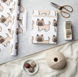 Papel De Regalo Patrón de perro de dibujos animados adorable de Ca