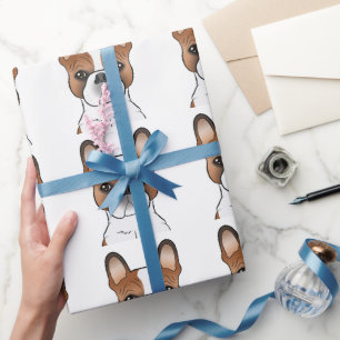 Papel De Regalo Patrón de perro de dibujos animados del Bulldog ro