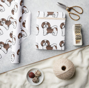Papel De Regalo Patrón de perro de dibujos animados Havanés de cho
