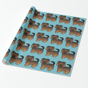 Papel De Regalo Patrón de perro de dibujos animados Norfolk Terrie