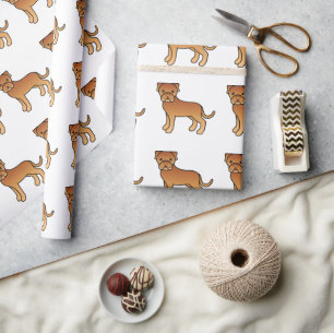 Papel De Regalo Patrón de perro de dibujos animados personalizados