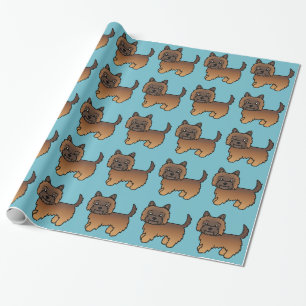 Papel De Regalo Patrón de perro de dibujos animados Terrier Cairn 