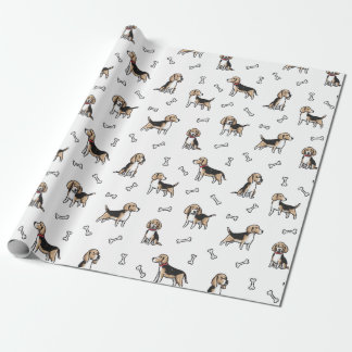 Papel De Regalo Patrón de perros beagles