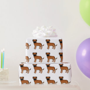 Papel De Regalo Patrón de perros de dibujos animados de dibujos an