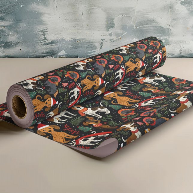Papel De Regalo Patrón de perros navidades (Subido por el creador)