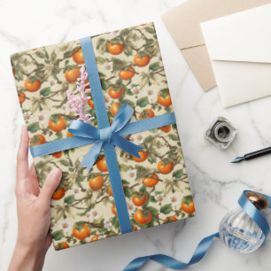 Papel De Regalo Patrón de Persimmons