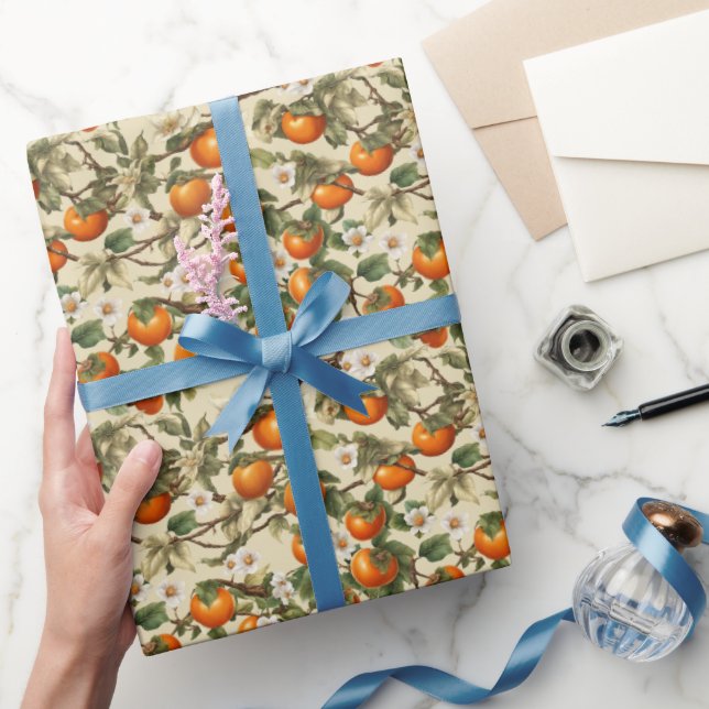 Papel De Regalo Patrón de Persimmons (Regalar)