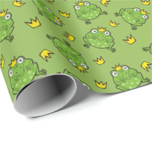 Papel De Regalo Patrón de Personalizado de ranas