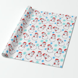 Papel De Regalo Patrón de Personalizado de Snowmen